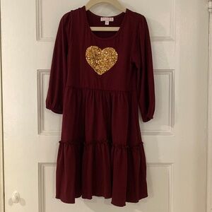 Social Academy Maroon Dress